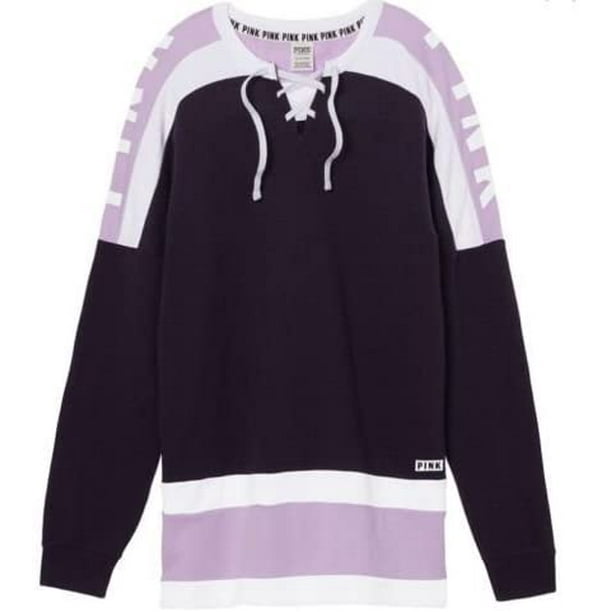 Victorias Secret Pink Varsity Crew Mauve Mist Small Victorias Secret Pink Varsity Crew Mauve Mist Small